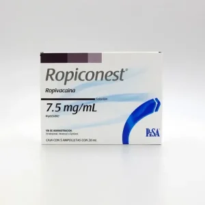 ROPIVACAINA 7.5MG/ML C/5 AMP